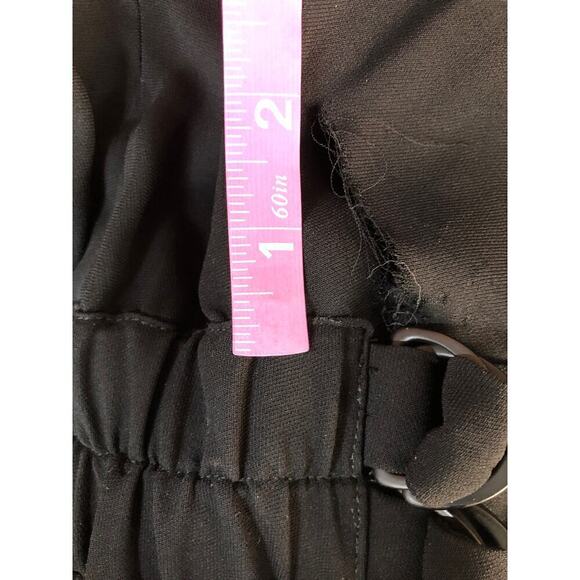 Shoshanna Waldorf Dress Cinched Waist Long Sleeve V-Neck Knee Length Black 4 - Picture 10 of 13